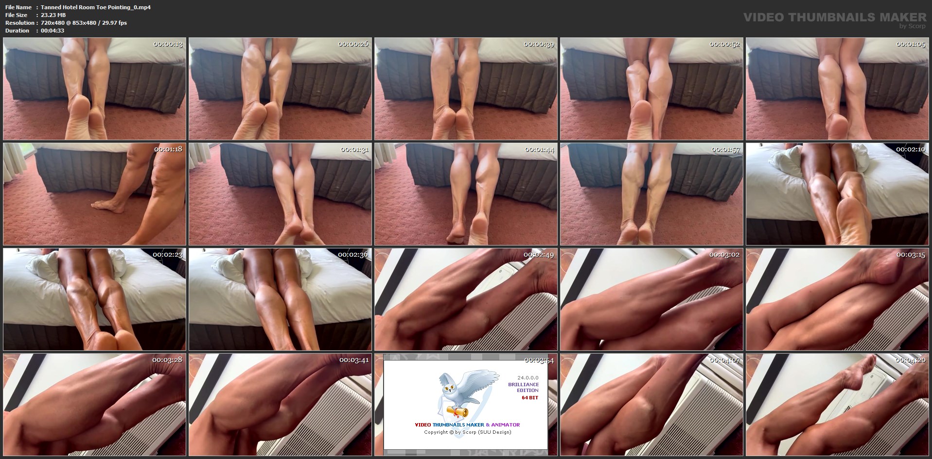 Tanned Hotel Room Toe Pointing 0 mp 4