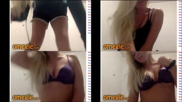 Blonde Teen Strips Omegle Point Game