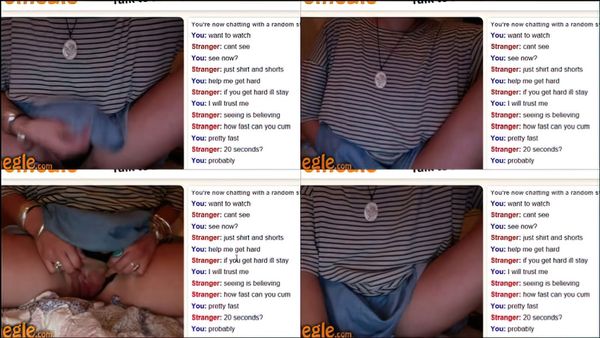 Hot Omegle Girl Rubs Pussy